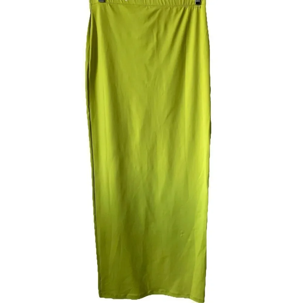 New SKIMS Recycled Swim Cut Out Long Maxi Tube Skirt in Citrus Size Large